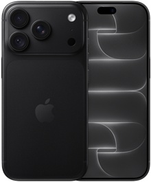 iPhone 18 Pro, back exterior, black colour, Pro Fusion camera system at top, Apple logo in centre, front exterior, all-screen design